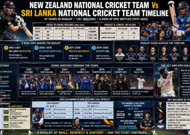New Zealand National Cricket Team vs Sri Lanka National Cricket Team Timeline: Complete Rivalry History, Stats and Key Turning Points (1979–2026)