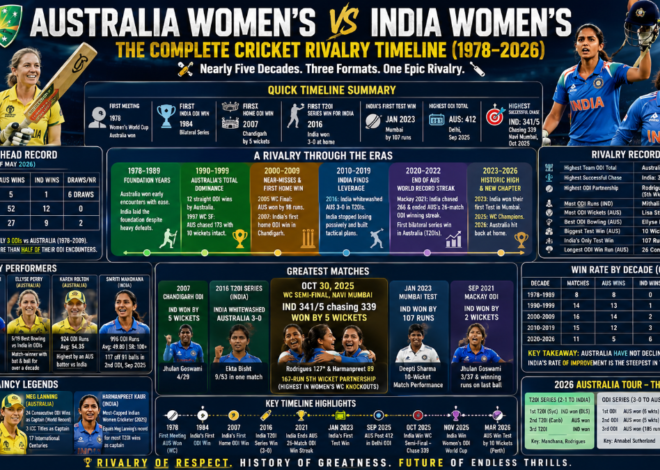 Australia Women vs India Women: The Complete Cricket Rivalry Timeline (1978–2026)