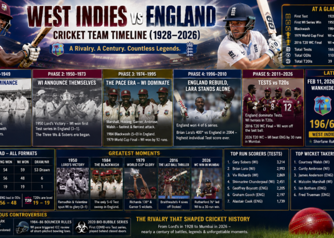 West Indies vs England Cricket Timeline: A Complete History From 1928 to 2026